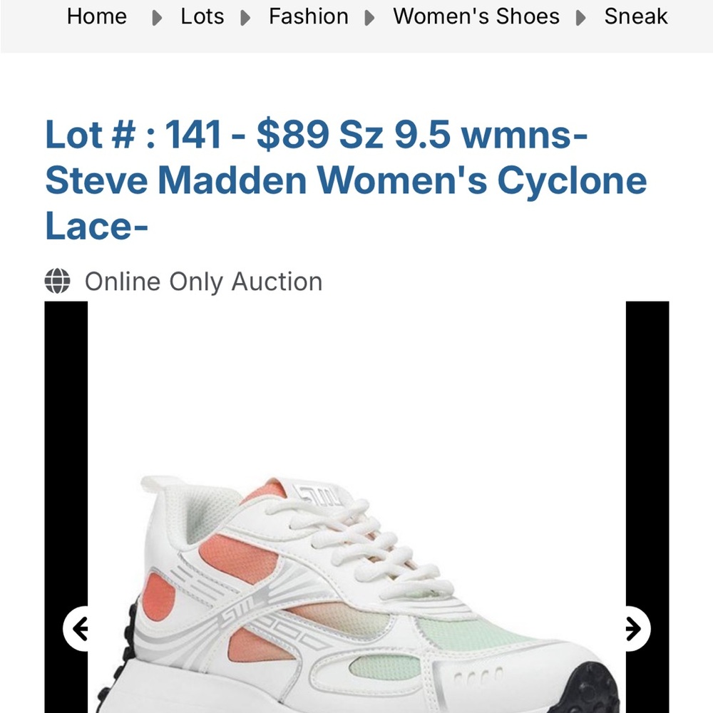 Steve Madden Women's Multicolor Cyclone Sneakers size 9.5 New - Picture 4 of 4